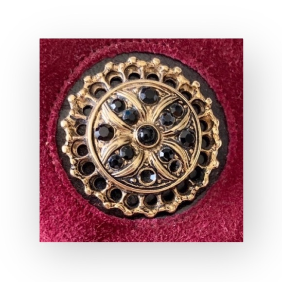 Vintage 60’s: Rosina Ferragamo Schiavone ⍟ Crystal Medallion Low Heels Pumps ⍟ 6 - Picture 6 of 16